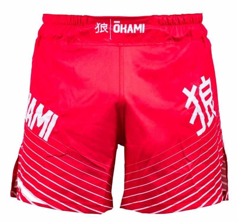Okami kanji Fightshorts -red